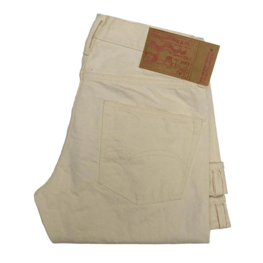 Studio D'Artisan Ivy Ecru Selvedge Jeans
